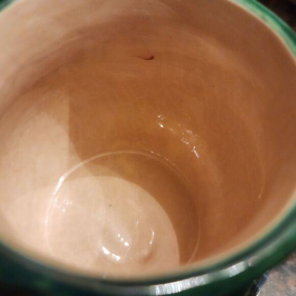 Miriam Italy Handpainted Ceramic Mug Floral Green Red Orange Braided Handle - Picture 12 of 12